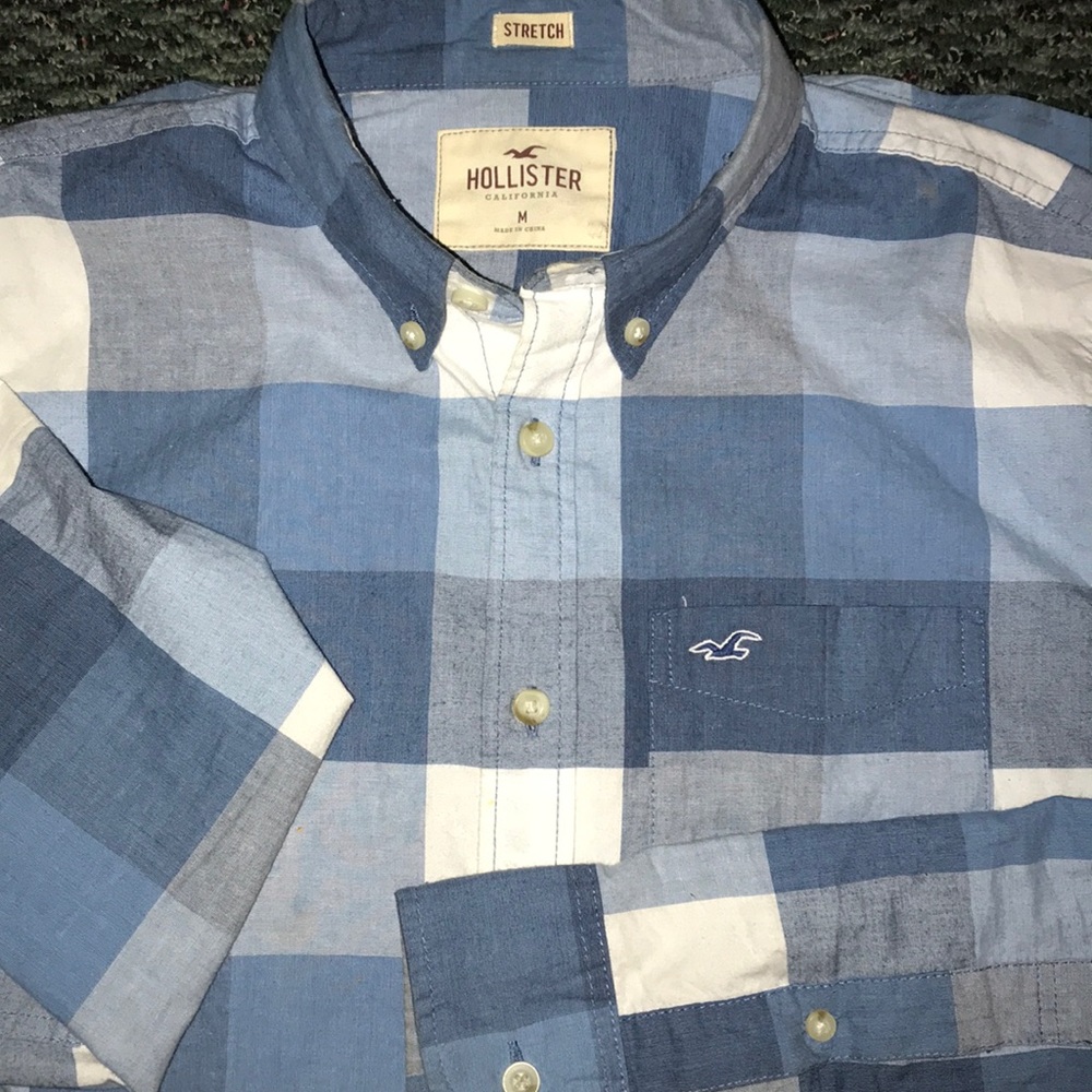 Blue Hollister Stretch Dress Shirt👕